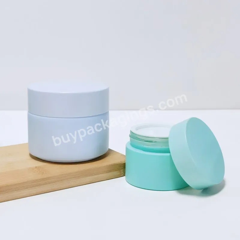 Luxury Custom Skincare Face Eye Cream Jars Colorful Container Round Empty Glass Cosmetic Containers Jar With Lids - Buy Eye Cream Jar,Glass Jar For Cosmetic,Glass Cosmetic Jar.