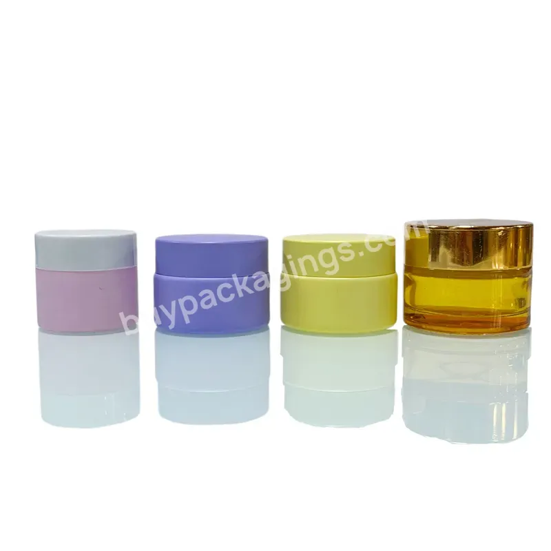 Luxury Custom Skincare Face Eye Cream Jars Matte Frosted Empty Glass Contenant Cosmetique Cosmetic Containers Jar With Lids