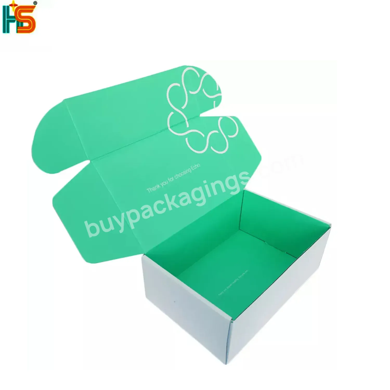 Luxury Customizable Packaging Boxes Thank You Stickers Green Cardboard Corrugated Shipping Box