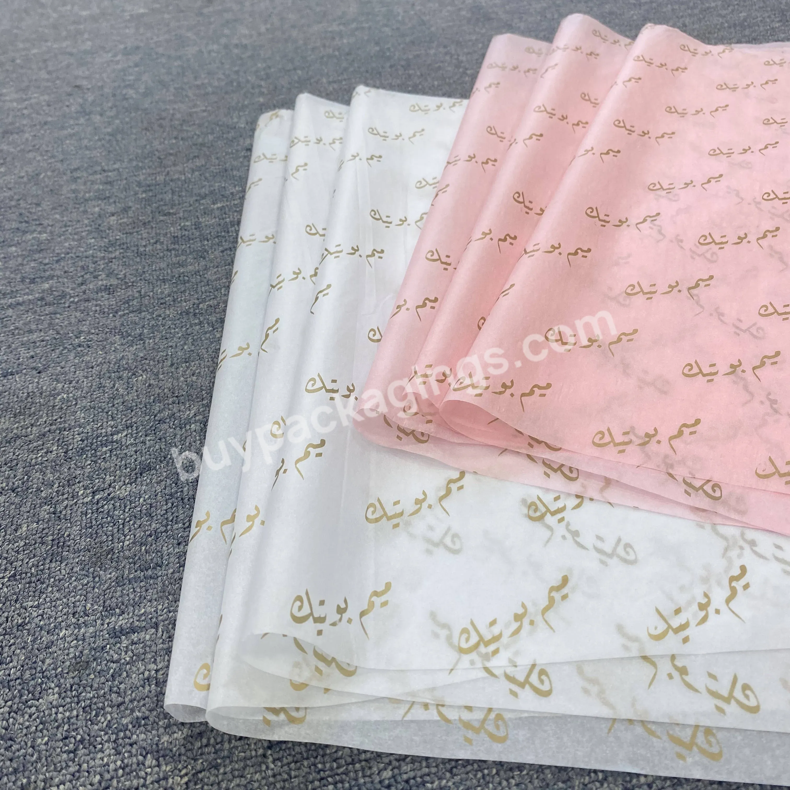 Luxury Design Colorful Types 17 Wrapping Tissue Paper Custom Size Logo Print Recyclable Clothes Paper Packaging Flower Tissue