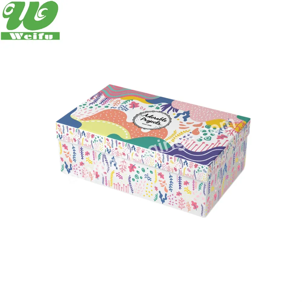 Luxury Design Corrugated Paper Cardboard Shoe Box Packaging Shoe Box With Foam Packaging