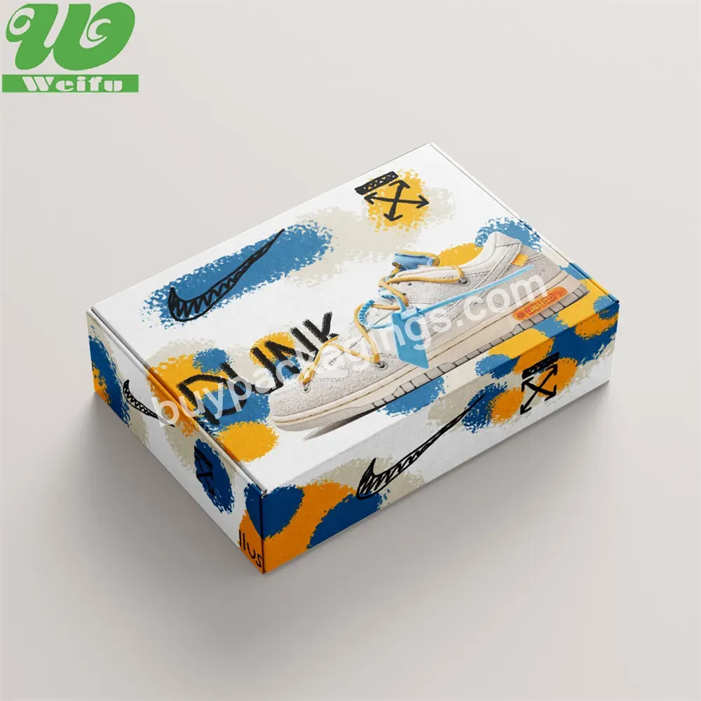 Luxury Design Corrugated Paper Cardboard Shoe Box Packaging Sport Shoes Packaging Box