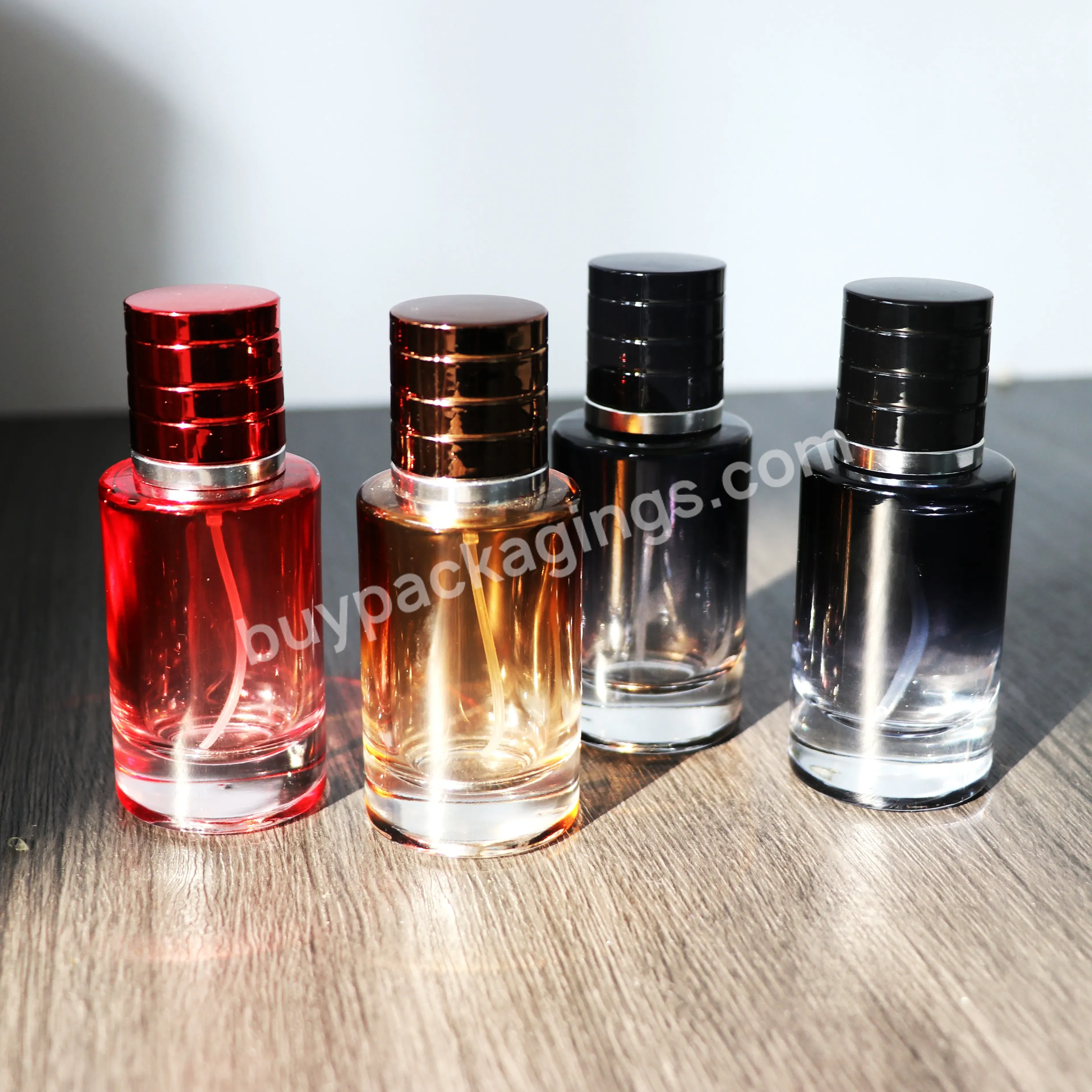 Luxury Design Screw Neck Glass Spray Perfume Bottle Empty 30ml 50ml 100ml Color Glass Perfume Bottles With Screw Caps