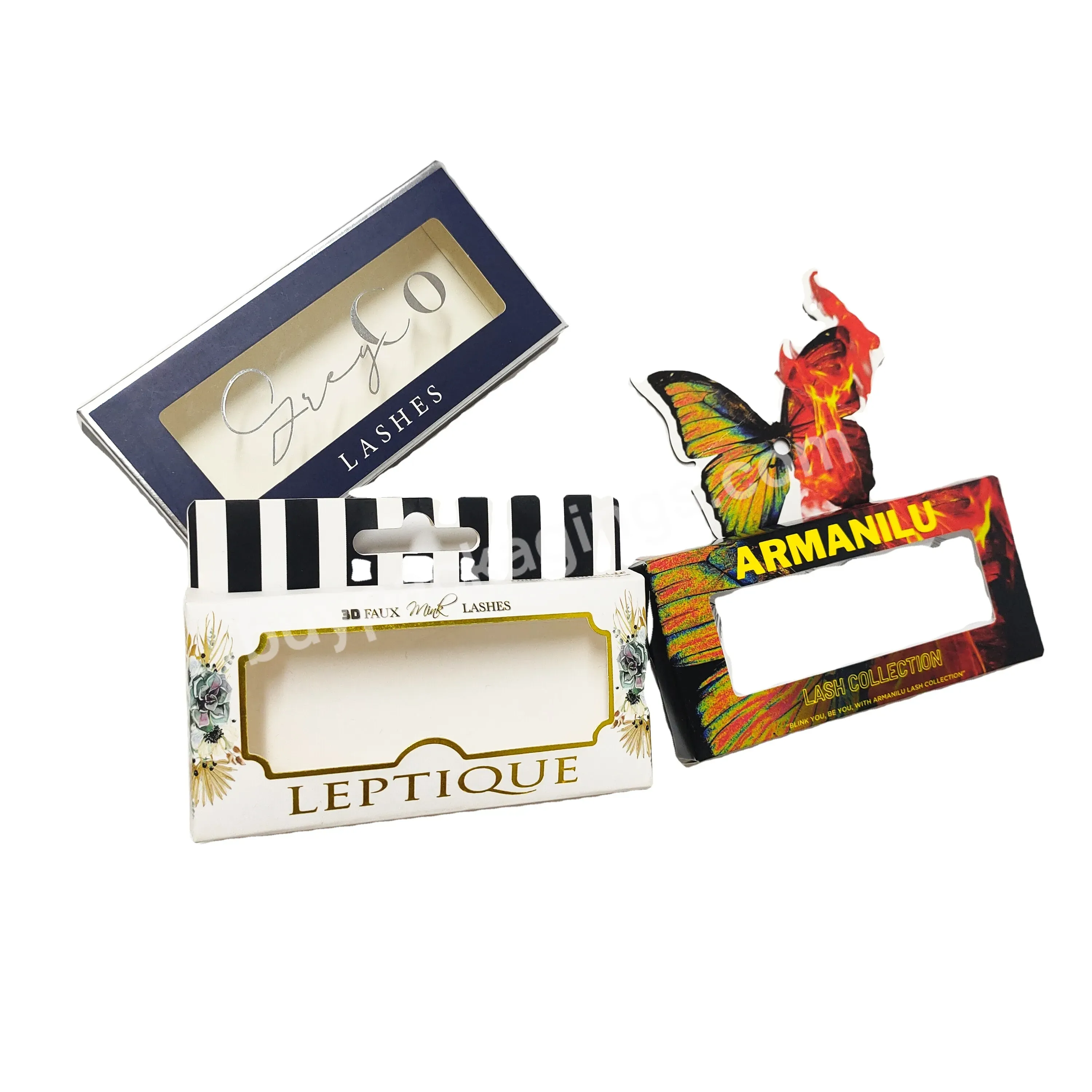 Luxury Eco Friendly Eyelash Boxes With Tray Custom Logo Eyelash Packaging Box