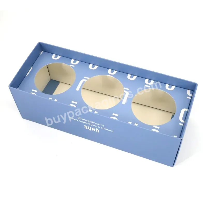 Luxury Eco Friendly Rigid Paper 3 Candle Set Packaging Gift Box Empty Candle Box With Divider Insert