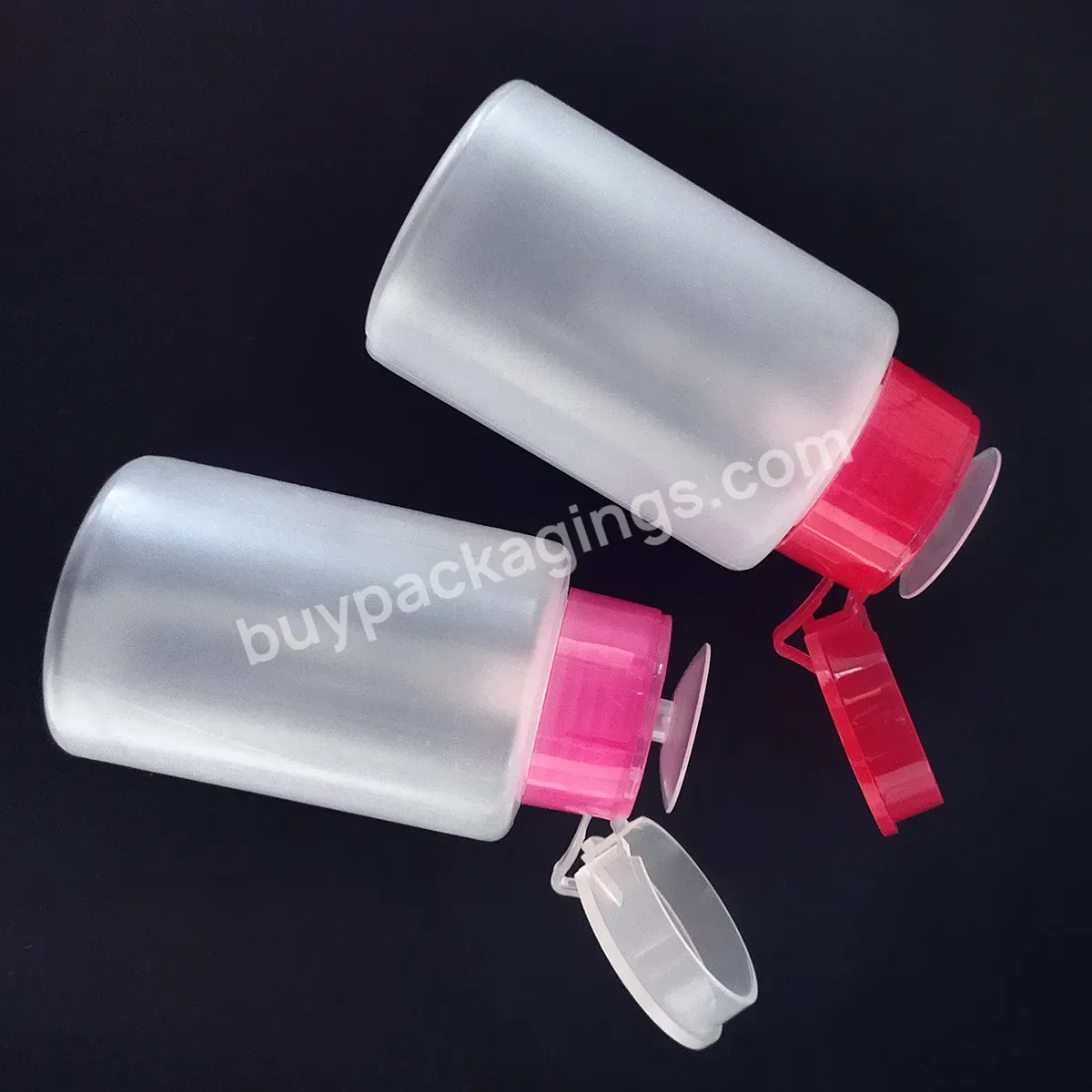 Luxury Empty 100ml 150ml 200ml 300ml Skin Toner Plastic Bottle Empty Push Down Eye Makeup Nail Polish Remover Pump Bottle