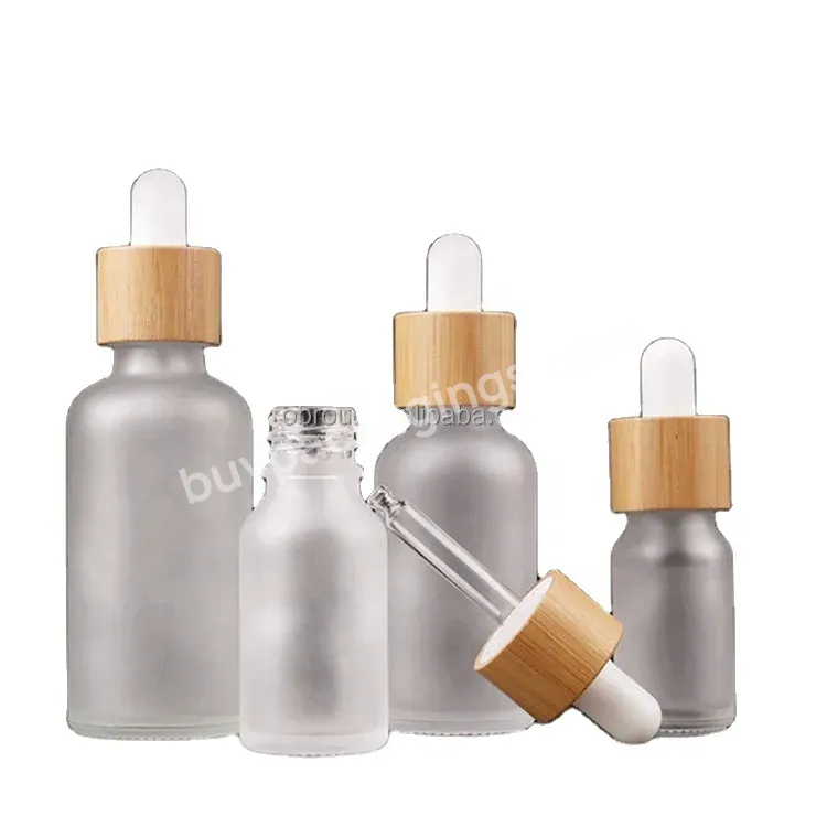 Luxury Empty 10ml 20ml 1oz 30ml 100ml Essential Oil Frosted Black Transparent Glass Dropper Bottles With Dropper