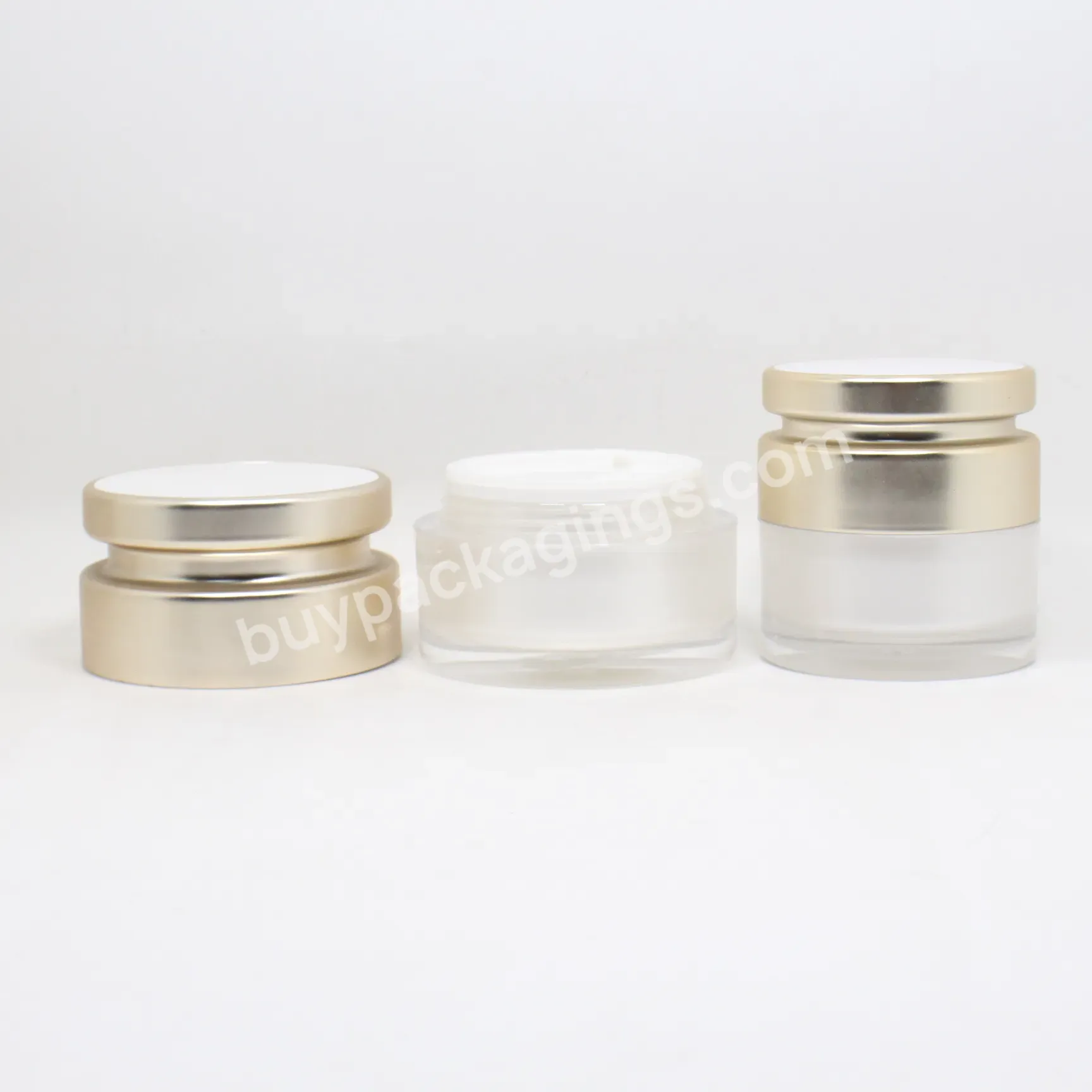 Luxury Empty 30ml 50ml Personal Care Cosmetic Cream Container Skin Care Acrylic Airless Pump Jar