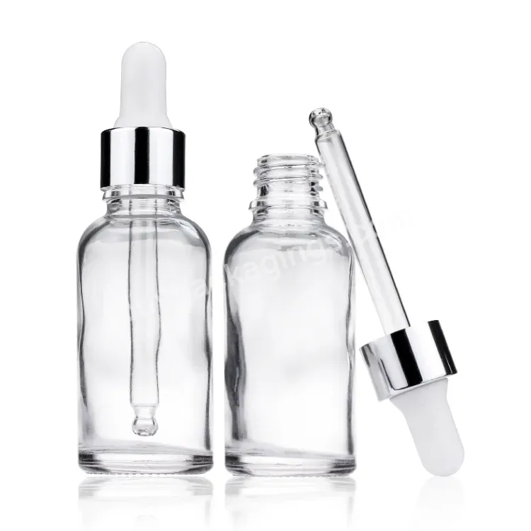 Luxury Empty Essential Oil Bottle 30ml Serum Glass Oil Dropper Bottle Cosmetic Dropper Bottle