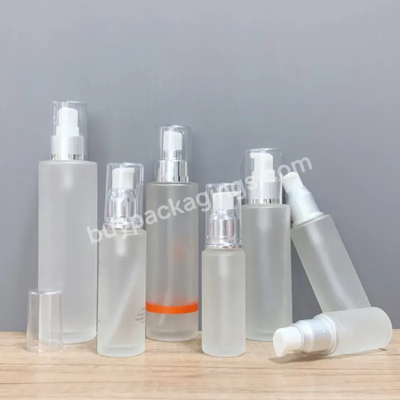 Luxury Empty Fine Mist Glass Face Cream Body Spray Pump Skincare Packaging Bottle Set