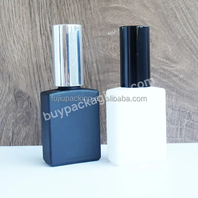 Luxury Empty Matte Black Flat Square Rectangular Spray Fragrance Perfume Bottle Refillable Glass Bottle