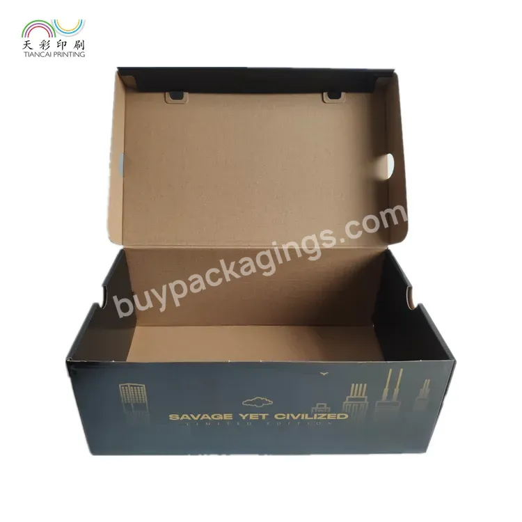 Luxury Empty Product Package Cardboard Sneaker Shoe Box With Custom Logo For Gift Packaging