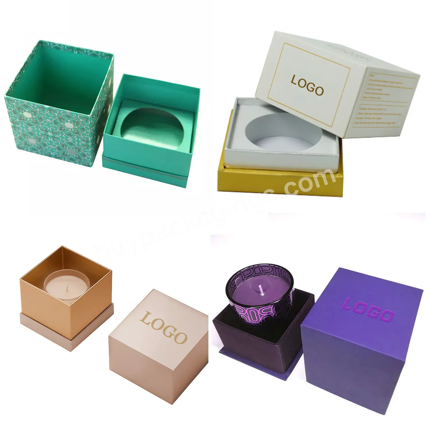 Luxury Especially Rigid Packaging Boxes Printed Logo Custom Candle Jar Set With Lid And Gift Box