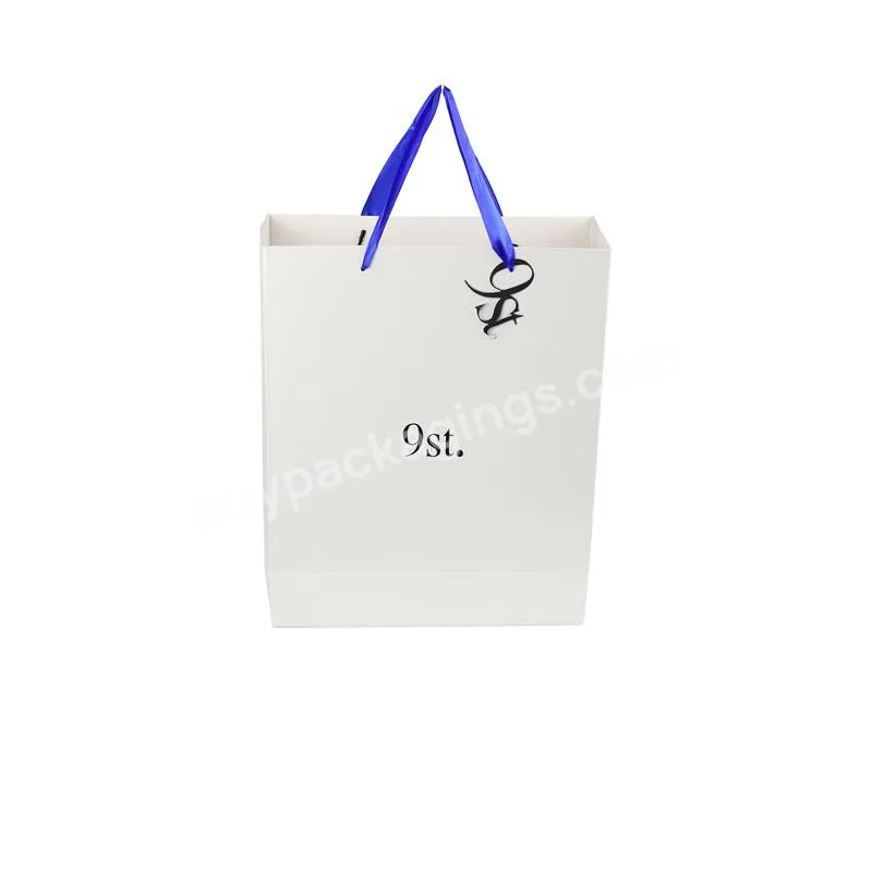 luxury fancy closed twisted paper shopping bag of 6 x 12 teclas shopping bag