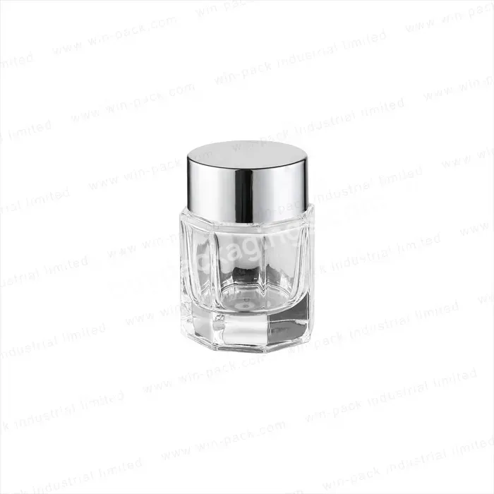 Luxury Fancy Diamond New Design Cosmetic Glass Cream Jar 50g Cosmetics Packaging Wholesales