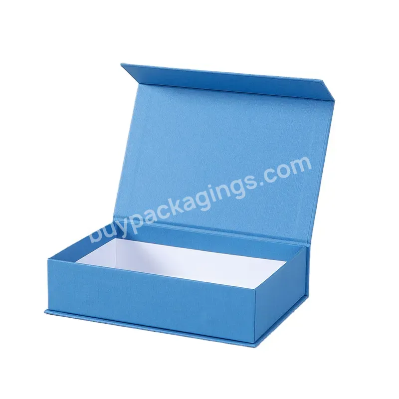 Luxury Flap Open Magnetic Clothing Folding Packaging Gift Custom Printing Logo Rigid Cardboard Box Paper Boxes