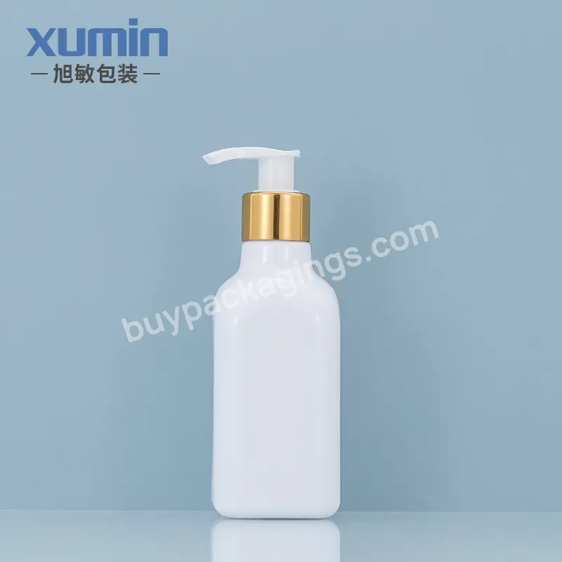 Luxury Foam Pump Bottle 200ml Square Lotion Bottle Luxury 200ml White Plastic Skincare Bottles Washings Lotion Packaging