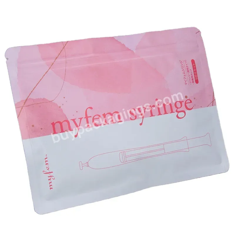 Luxury Foil Ziplock Bag For Syringe Packaging Eco Friendly Zipper Pouch For Clothes Wool Packing With Own Logo Custom