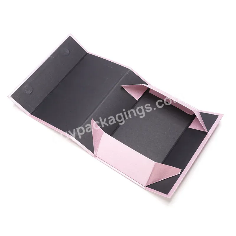 Luxury Foldable Clothes Boxes Custom Pink Paper Gift Box Magnetic Cardboard Cosmetic Packaging With Logo