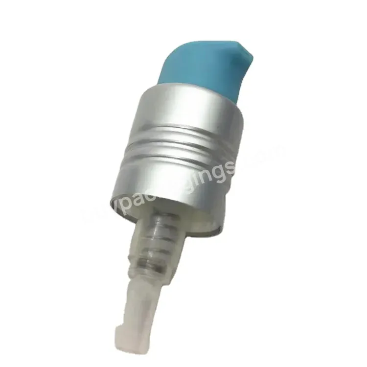 Luxury Frost Blue 22mm Lotion Pump Aluminum Thread Cream Pump Treatment Pump For Foundation