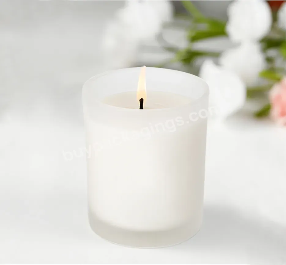 Luxury Frosted Clear White Amer Black Soy Wax Container In Bulk 120ml 250ml Glass Gift Jars For Candle Making - Buy Matte White Candle Jars,Candle Jars With Box,Black Candle Glass Jar.