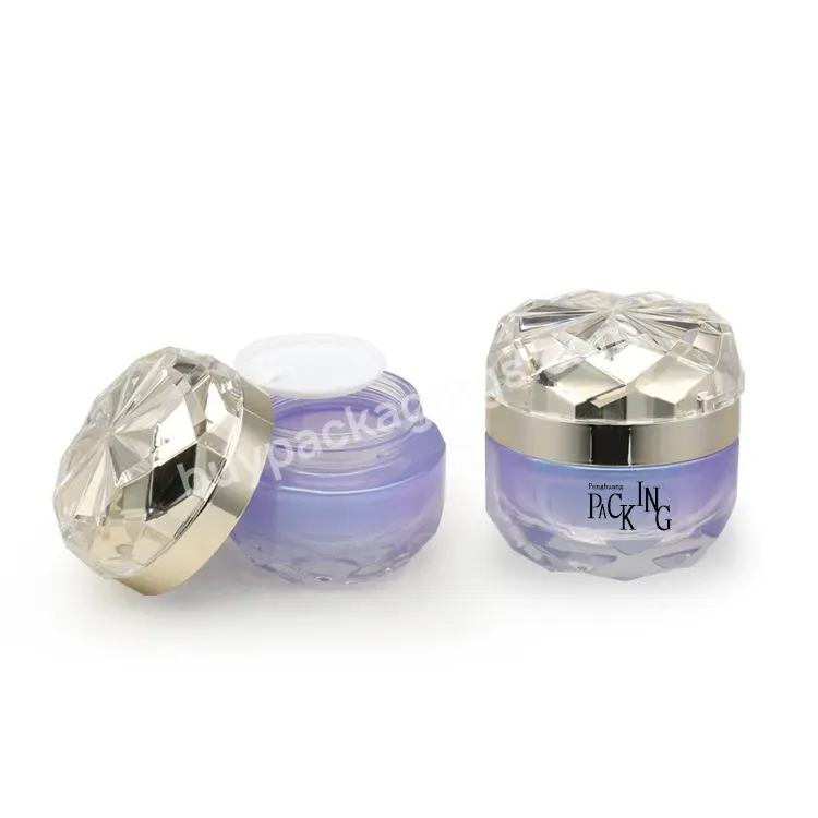 Luxury Frosted Glass Jars And Lids Set Cosmetic Packaging Screw 50g Custom Jars Acrylic Makeup Face Care Cream Oem Manufacture - Buy Frosted Glass Jars And Lids,Frosted Glass Jar,Face Cream Jars.