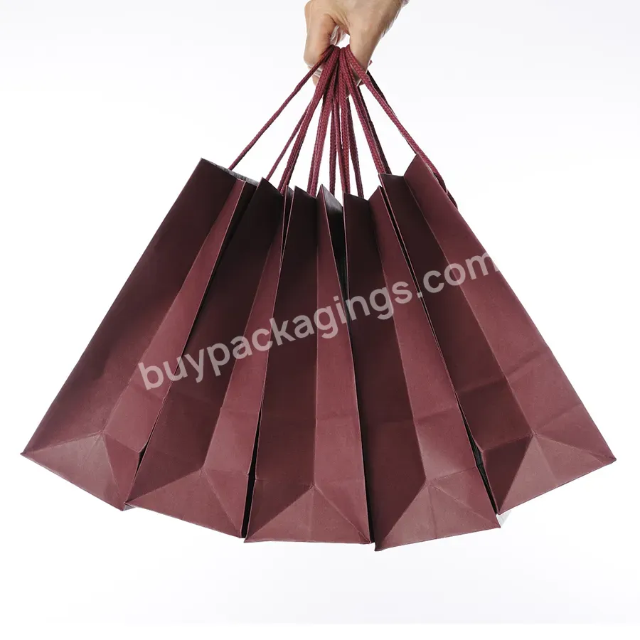 Luxury Gift Paper Bag Custom Printed Logo For Shoes Clothes Shopping Wedding Gift Jewelry Packaging With Ribbon Handles