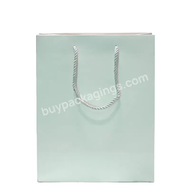 Luxury Gift Paper Shopping Bag With Logo Printed For Jewelry Clothing Packaging