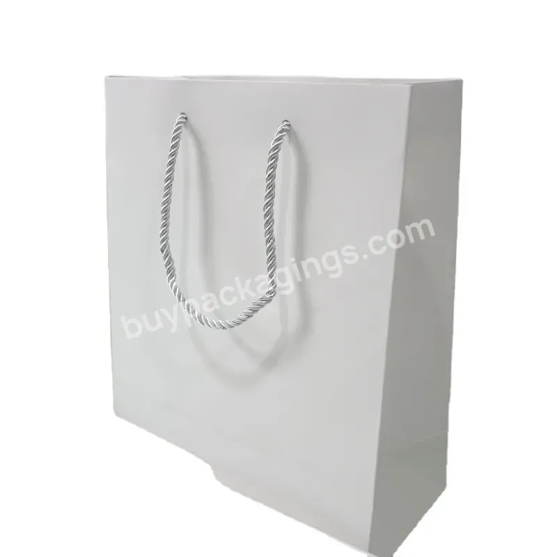 Luxury Gift Paper Shopping Bag With Logo Printed For Jewelry Clothing Packaging