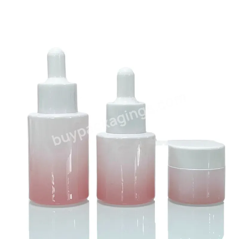 Luxury Glass Lotion Containers 20 30 50 Ml 10 20 30 50 60g Pink Skincare Packaging Cosmetic Bottles And Jars Sets For Sale - Buy Glass Cosmetics Bottles And Jars,20ml 30ml 50ml Serum Lotion Bottle,10g 20g 30g 50g 60g Cosmetics Jar.