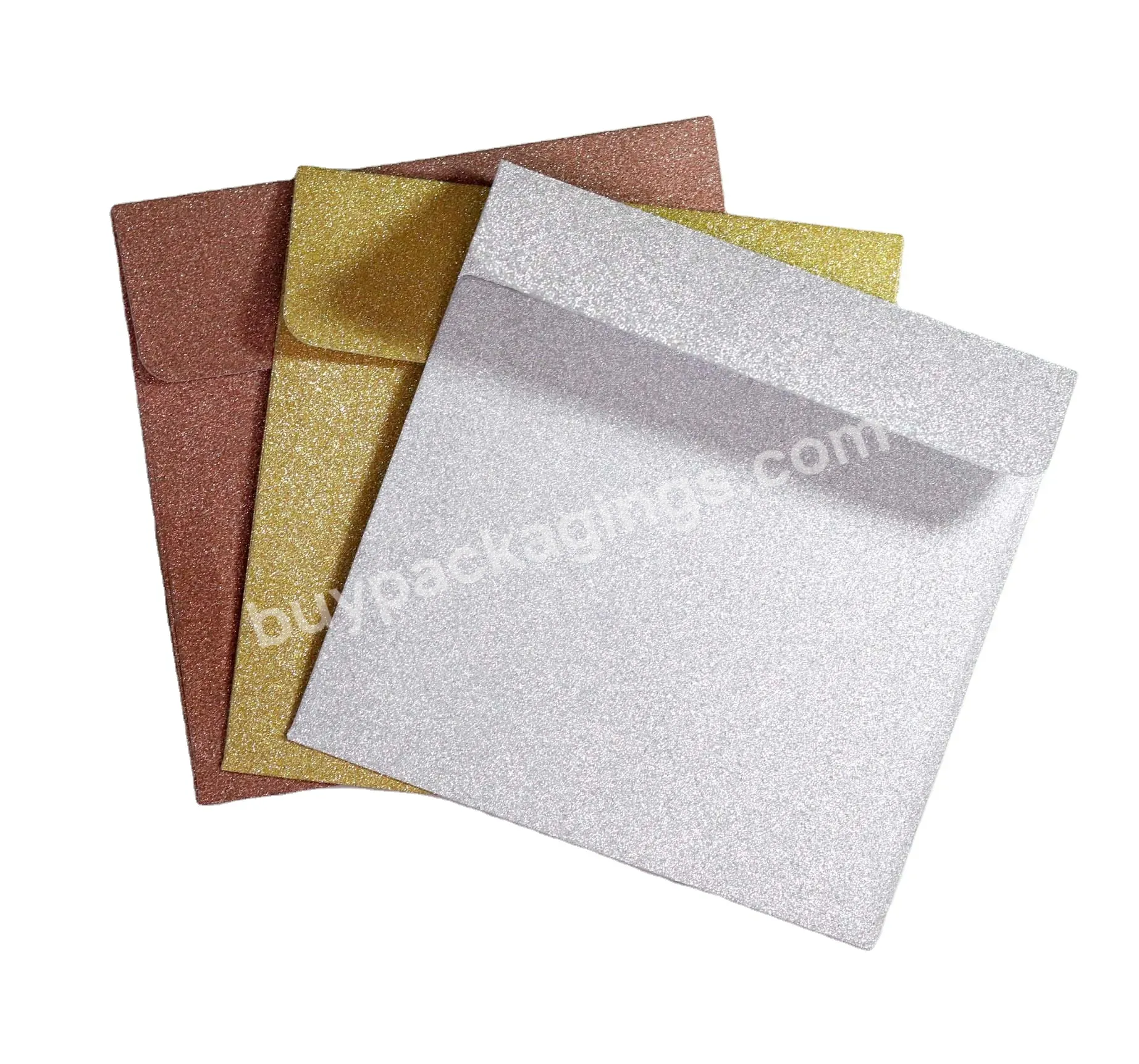 Luxury Gold Envelope Logo Design Wedding Packaging Paper Envelopes Decoration Wedding Invitation Envelope Card