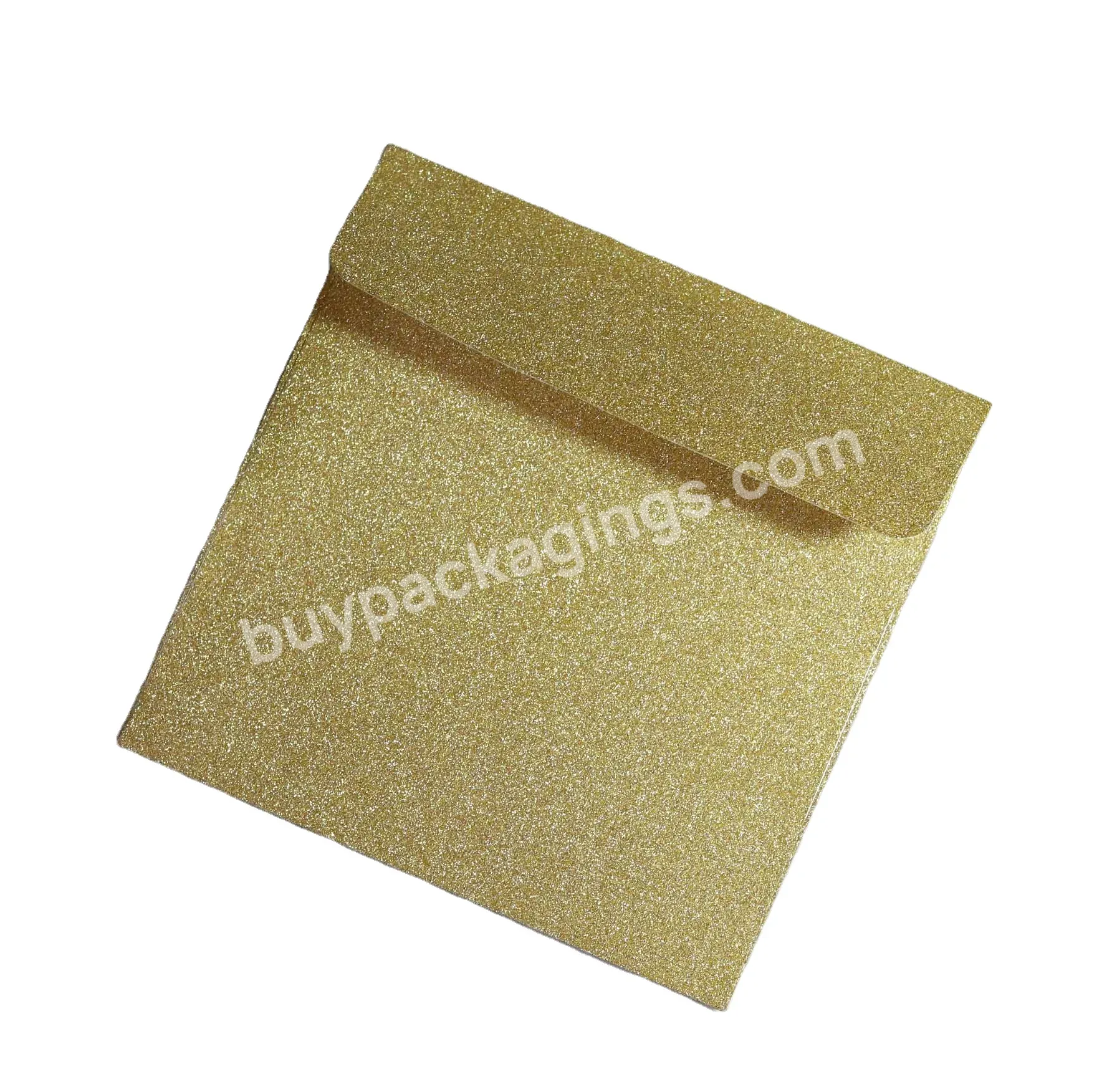 Luxury Gold Envelope Logo Design Wedding Packaging Paper Envelopes Decoration Wedding Invitation Envelope Card