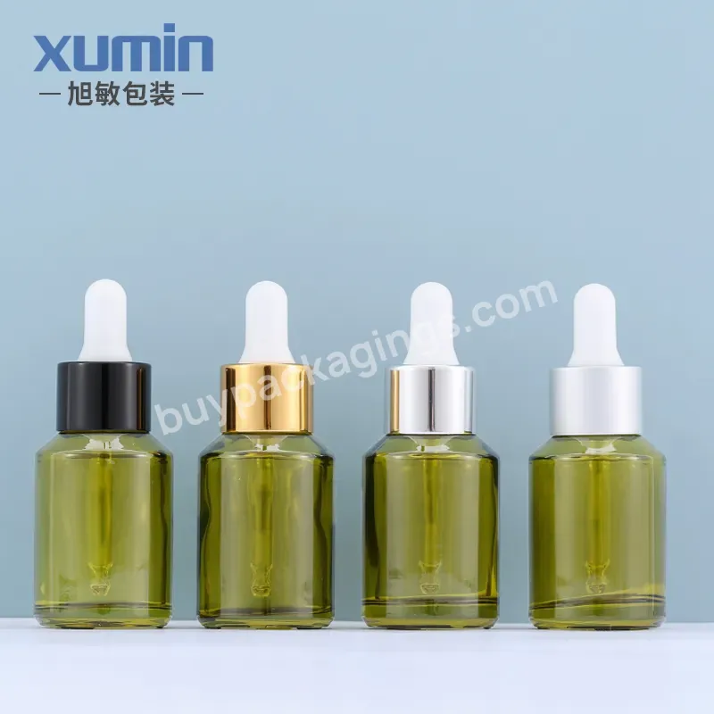 Luxury Green Dropper Bottles 30ml Green Dropper Bottles Apply To Face And Body Serum Green Glass Oil Bottle With Dropper