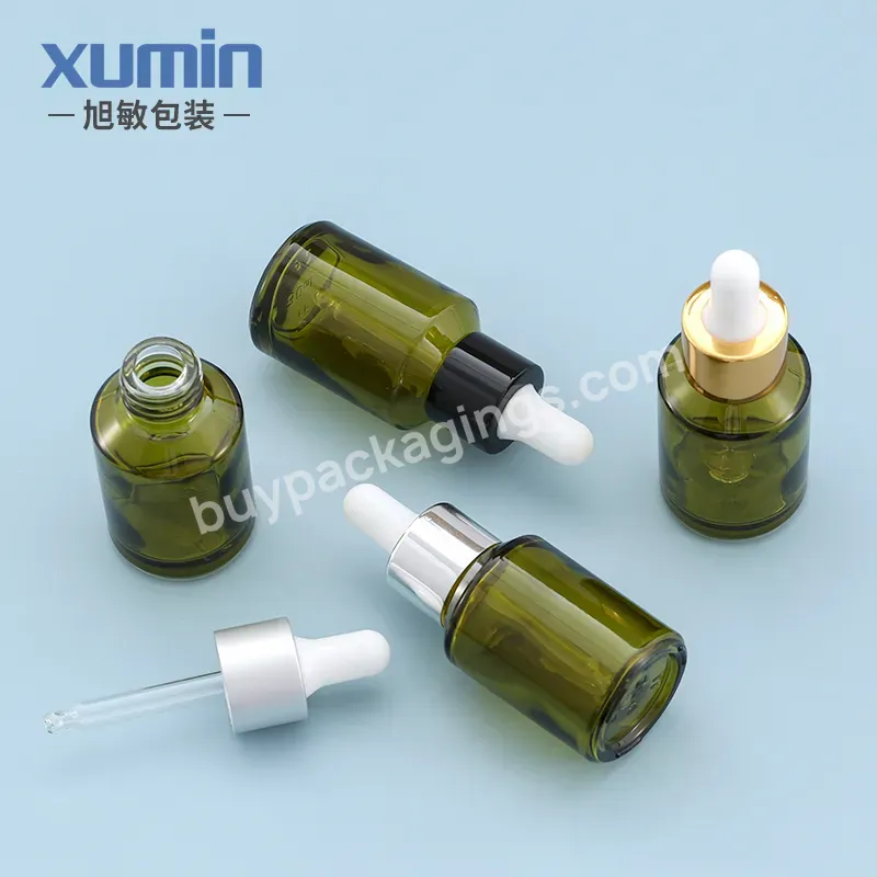 Luxury Green Dropper Bottles 30ml Green Dropper Bottles Apply To Face And Body Serum Green Glass Oil Bottle With Dropper