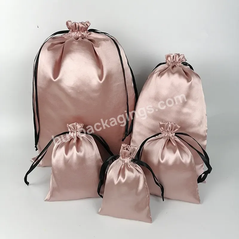 Luxury Hair Jewelry Cosmetic Makeup Cute Cellphone Shoe Storage Silk Drawstring Bag Packaging Bags For Business