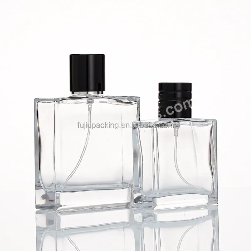 Luxury High Quality Cube 30ml 50ml 100ml Perfume Bottle With Square Lids For Fragrance Package