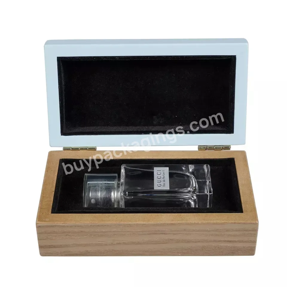 Luxury High Quality Wood Craft Perfume Box With Key Lock Customized Printed Wooden Perfume Bottle Case