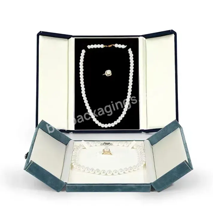 Luxury Jewelry Boxes Velvet Set Jewelry Box Pearls Necklace Ring Jewelry Box Packaging