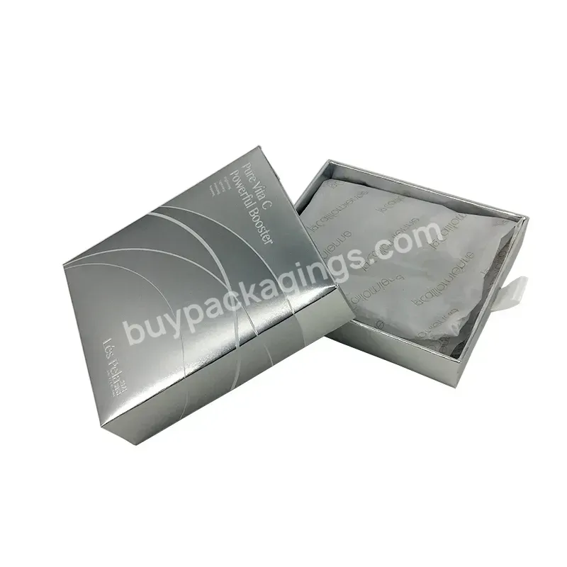 Luxury Jewelry Silver Packaging Box Premium Quality Small Drawer Custom Logo Printed Gift Boxes