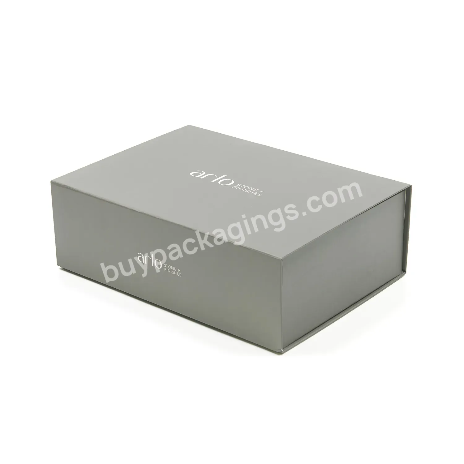 Luxury Large Size Custom Design Grey Paper Cardboard Apparel Packing Gift Packaging Box