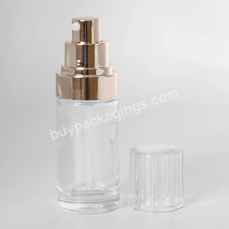 Luxury Lotion Bottle Cosmetic Glass Bottle With Pump 30ml For Lotion Oil Foundation Eye Cream Packaging