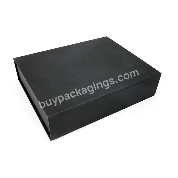 Luxury Magnetic Lid Closure Black Folding Collapsible Gift Box