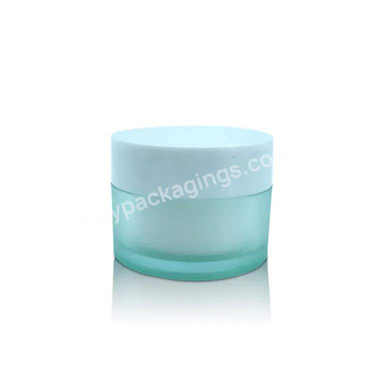 Luxury Manufacture Double 50g Wall Plastic Cosmetic Jar Body Butter Container Lortion Plastic Cream Jar With Lids