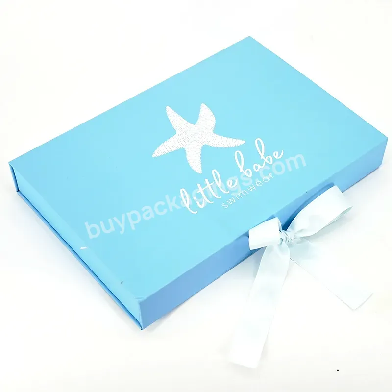 Luxury Matte Custom Blue Personalised Press On Nail Packaging Box Magnetic Eyelash Packaging Box