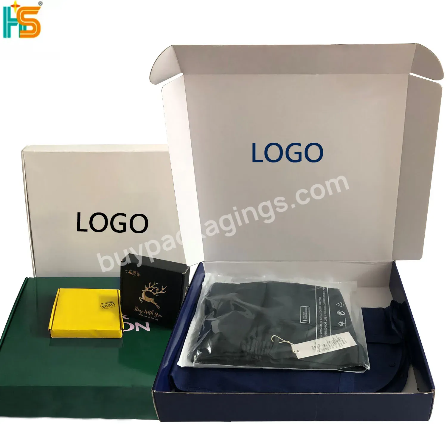 Luxury Men Suit Box Manufacturer Custom Logo Big Mailer T Shirt Packaging Box For Clothes