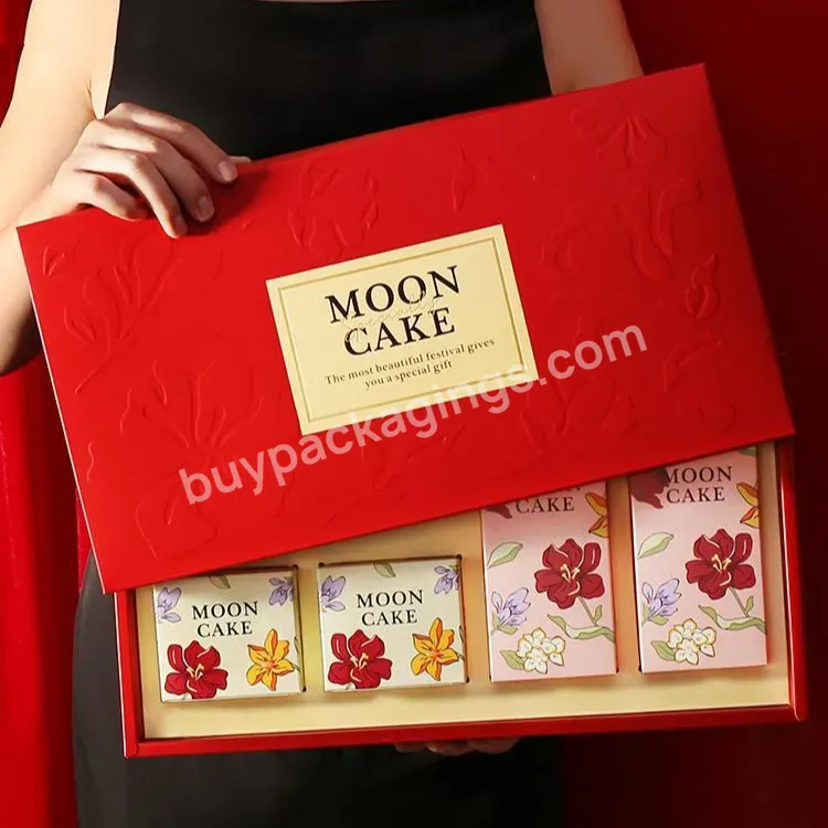 Luxury Mid-autumn Festival Moon Cake Packaging Box With Fsc Certification Moon Cake Gift Box With Logo