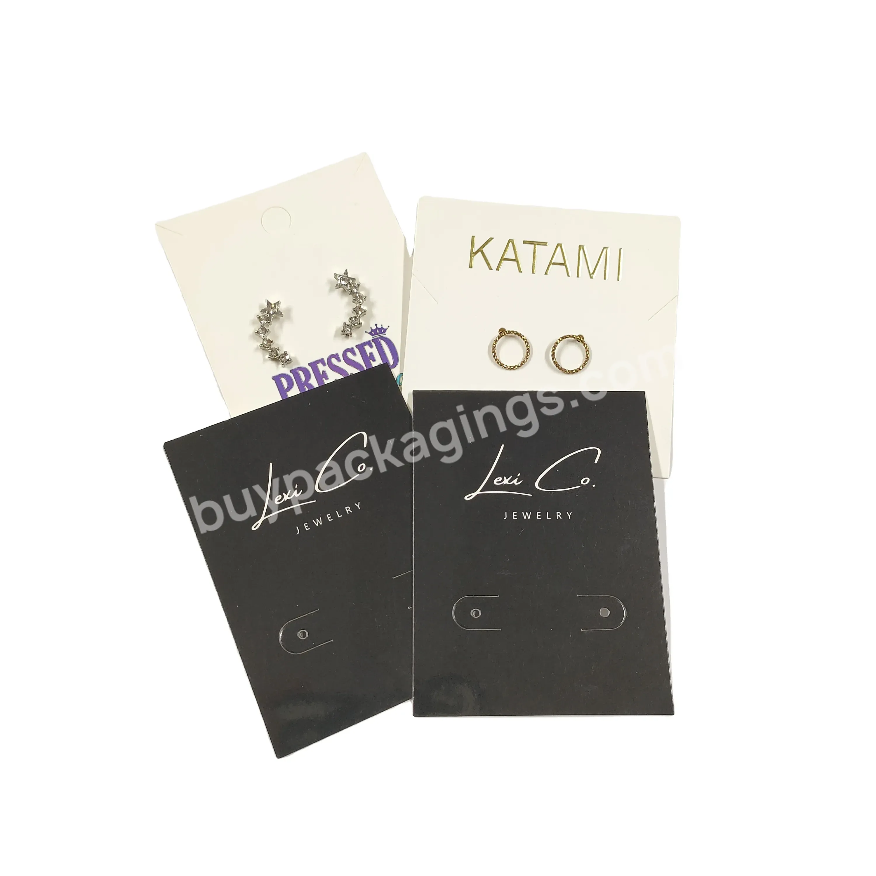 Luxury New Design Business Jewelry Card Custom Printing Logo For Earring Cards