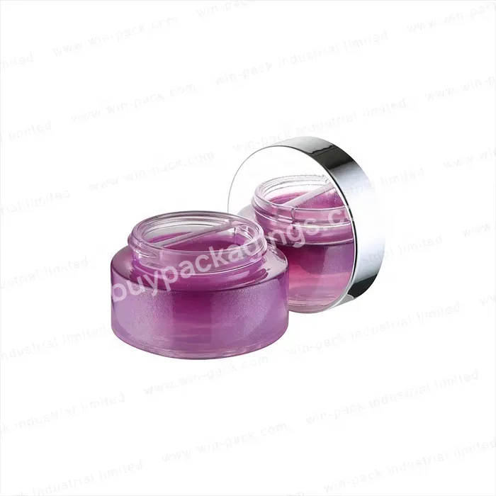 Luxury New Design Double Chamber Glass Cream Jar 15ml*2 35ml*2 With High Quality Low Price