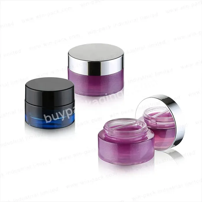 Luxury New Design Double Chamber Glass Cream Jar 15ml*2 35ml*2 With High Quality Low Price