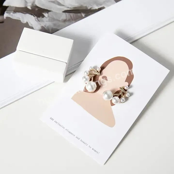 Luxury New Jewelry Creative Custom Display Cards Cardboard Paper Earring Necklace Packaging Card With Logo Print - Buy Hanging Earring Cards,Fashion Earring Packaging Cards,Bracelet Packaging Cards.